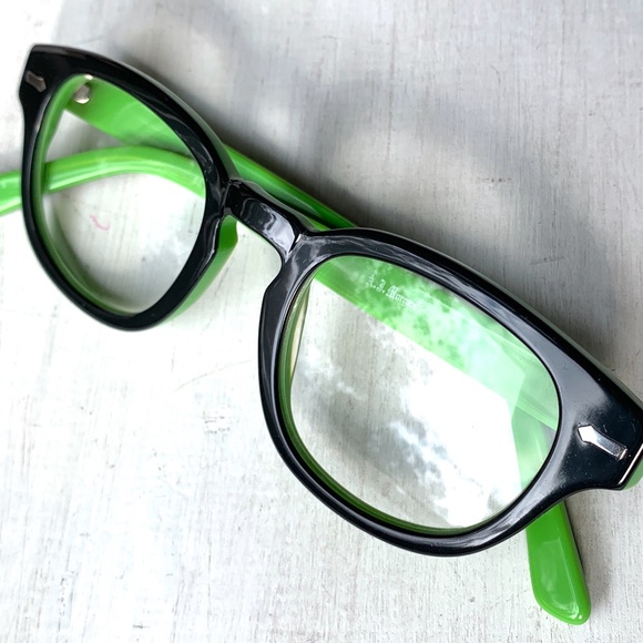 New Bold Acetate +1.00 Reading Glasses Green Black Horn rim Unisex - Picture 10 of 13